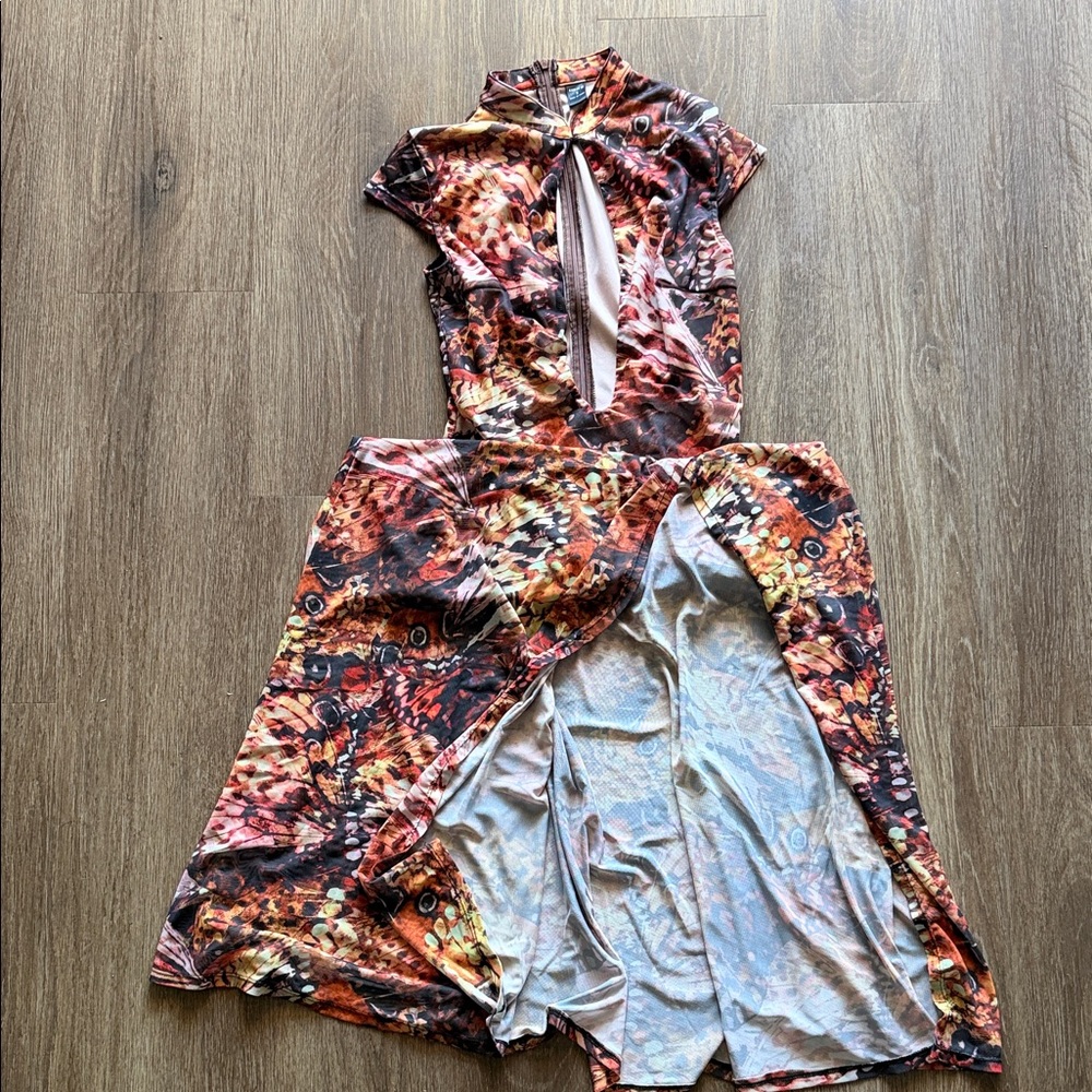 SHEIN Vibrant Orange Maxi Dress
